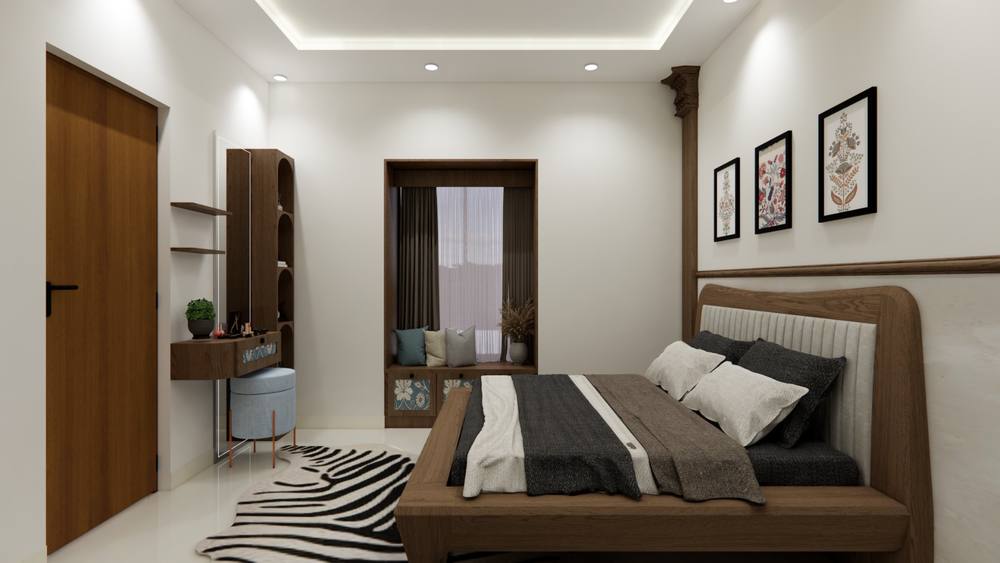 Photoreal render of the finished bedroom